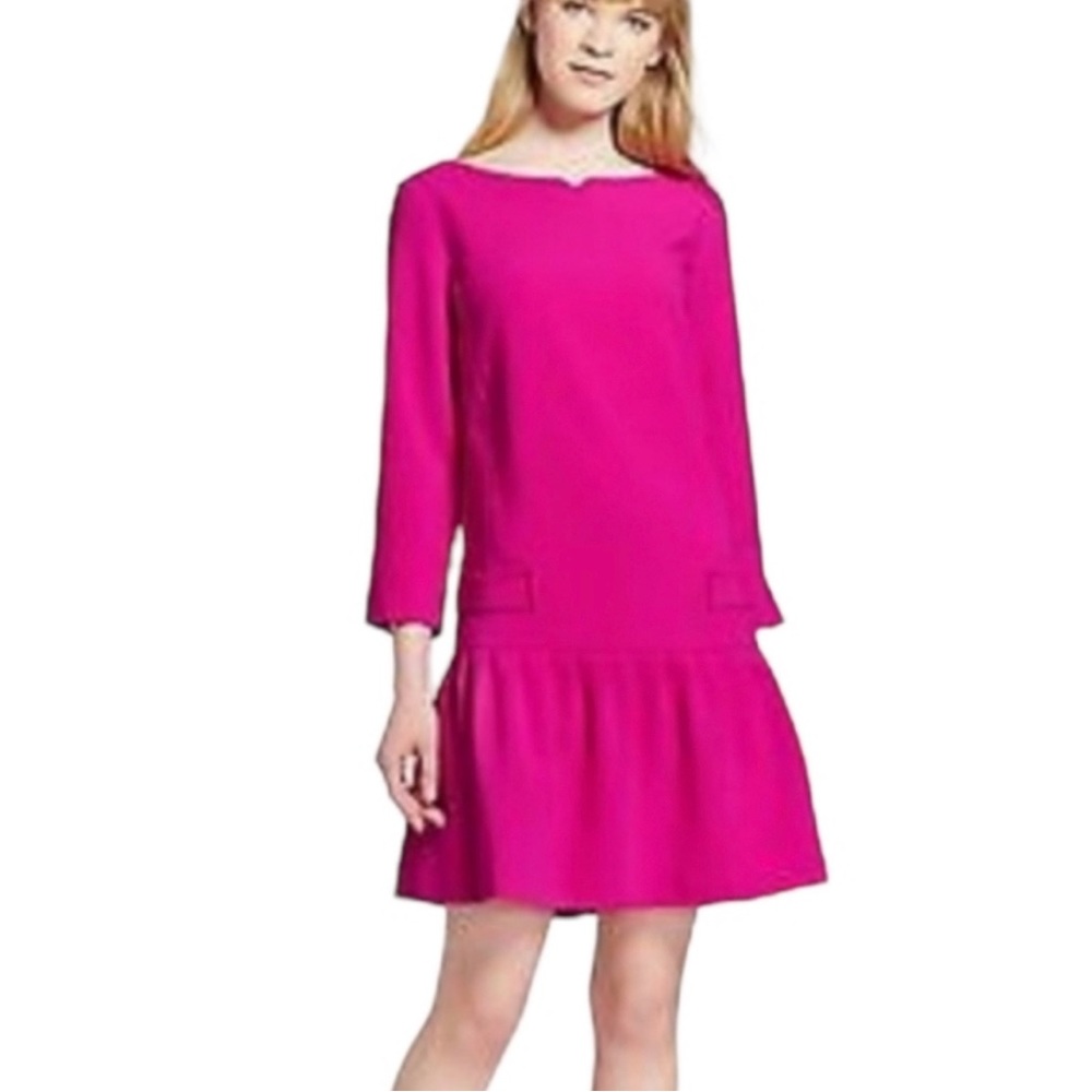 Victoria Beckham for Target Hot Pink Dress L NWT Long Sleeves